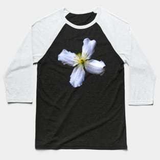 white flower Baseball T-Shirt